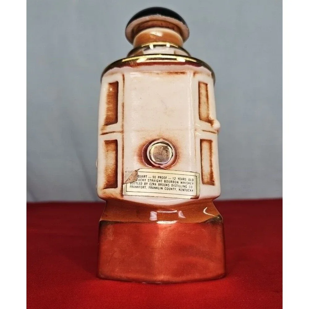San Francisco Decanter Cable Car Liquor Bottle VTG 68 Ezra Brooks Powell & Hyde